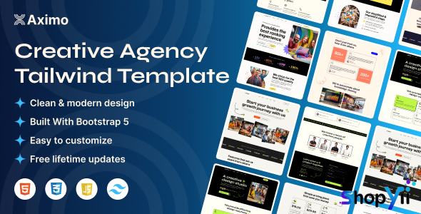 Aximo - Creative Agency Tailwind Template