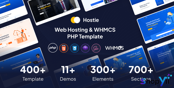 Hostie - Web Hosting & WHMCS PHP Template