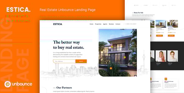 Estica v1.0 - Real Estate Unbounce Landing Page Template