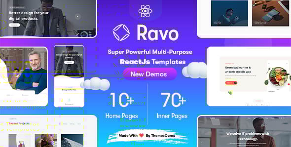 Ravo v1.0 - React Multipurpose Creative Template