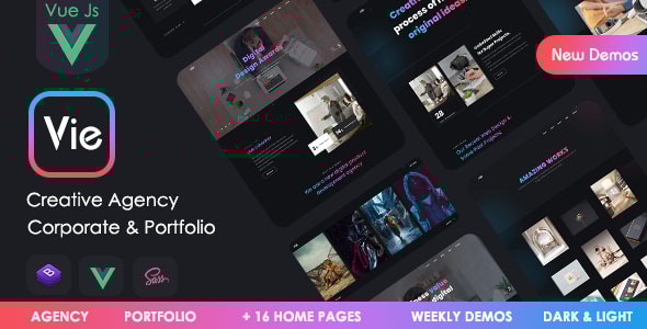 Vie v1.0 - Vue Creative Portfolio & Agency template