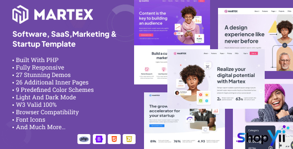 Martex - Software, SaaS & Startup PHP Template