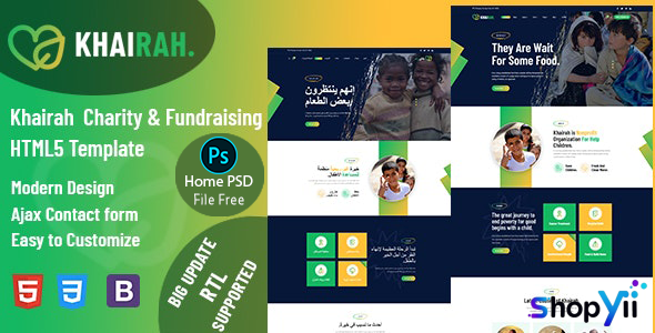 Khairah - Charity Nonprofit HTML5 Template