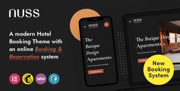 Nuss v1.1.2 - Hotel Booking WordPress