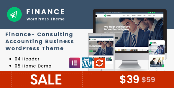 Finance v1.3.2 - Consulting, Accounting WordPress Theme
