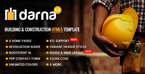 Darna v1.4 – Building & Construction HTML5 Template