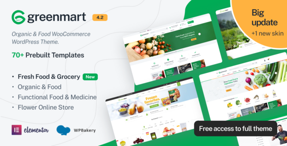 GreenMart v2.3.8 - Organic & Food WooCommerce WordPress Theme