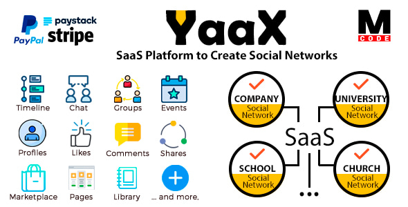 YaaX v1.2.5 - SaaS platform to create social networks - With Custom Domains - nulled