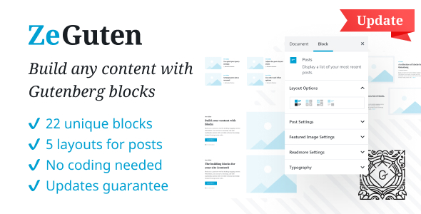 ZeGuten v1.0.5 - Blocks for Gutenberg