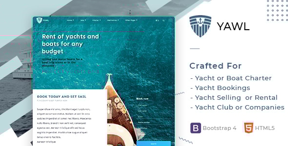 Yawl v1.0 - Yacht Marine Charter Selling Booking Template