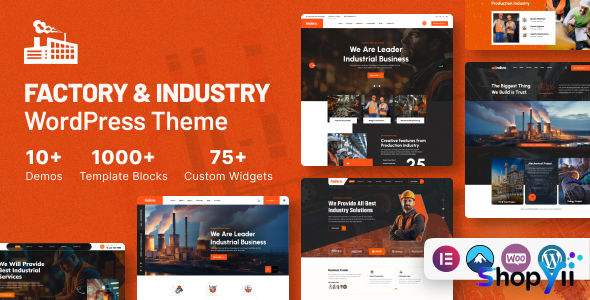 Indsro v1.0.1 - Factory & Industry WordPress Theme