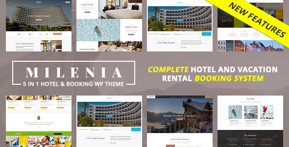 Milenia v1.2.6 - Hotel & Booking WordPress Theme