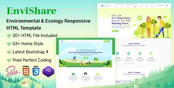 EnviShare v1.0.2 - Environmental Ecology Responsive Template