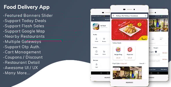 Restaurant Food Delivery App with Delivery Boy v1.0