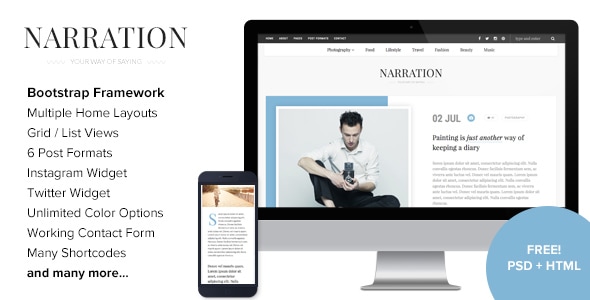 Narration v1.7 - A Responsive WordPress Blog Theme