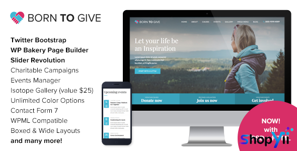 Born To Give v2.8.1 - Charity Crowdfunding Responsive WordPress Theme