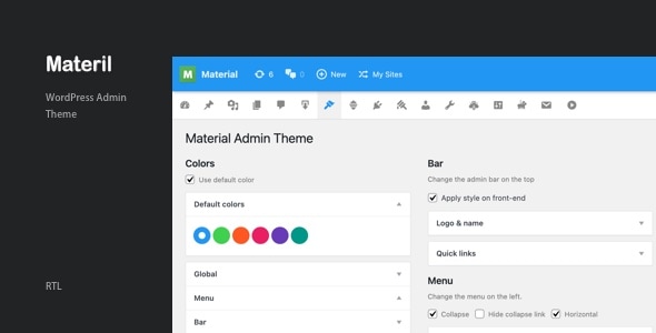 Materil v1.2.0 - WordPress Material Design Admin Theme