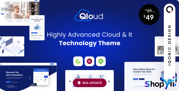 Qloud v2.5 - Cloud Computing, Apps & Server WordPress Theme