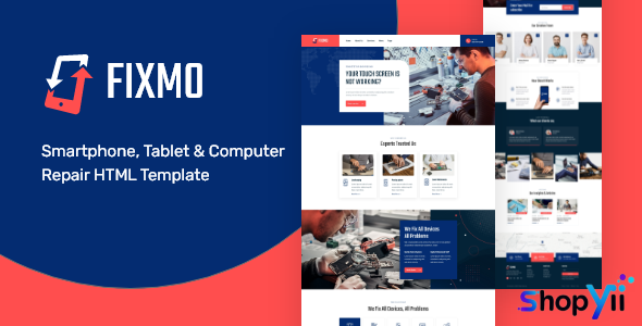 Fixmo v1.0 - Smartphone Repair Services HTML Template