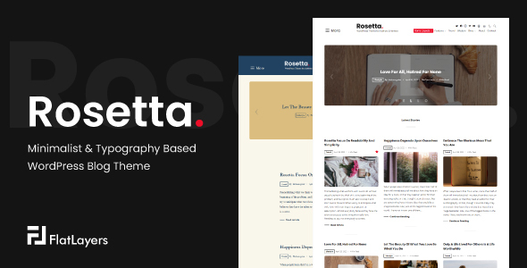 Rosetta v1.3 - Minimalist & Typography Based WordPress Blog Theme