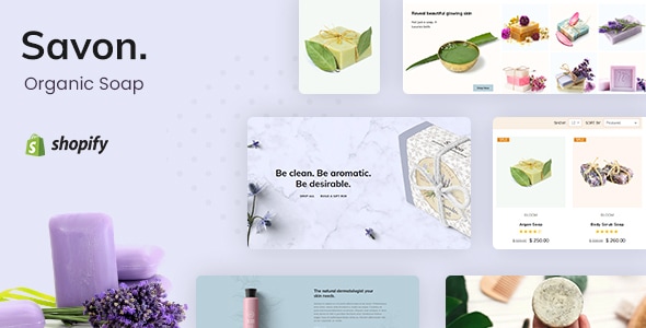 Savon v1.0 - Handmade Soap, Cosmetics Beauty Shopify Theme