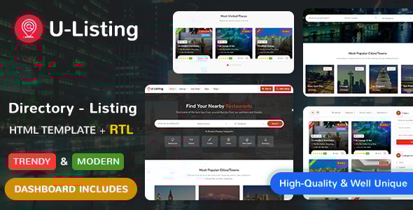 U-Listing Directory v1.0.9 - Listing HTML Template