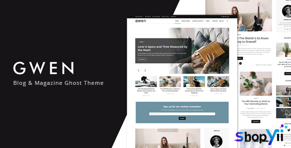 Gwen v1.0 - Blog and Magazine Ghost Theme