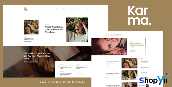 Karma v1.0 - Magazine and Blog HTML Template