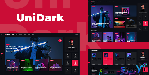 UniDark v1.0 - Blog and Magazine HTML Template