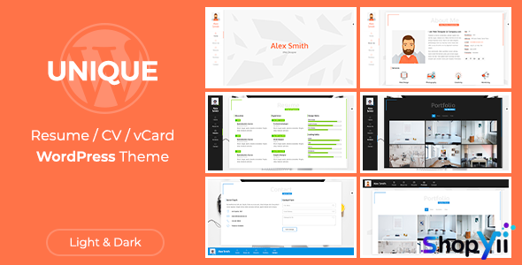 Unique v2.8.0 - Resume / CV/ vCard