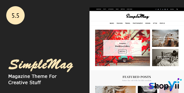 SimpleMag v5.5 - Magazine theme for creative stuff