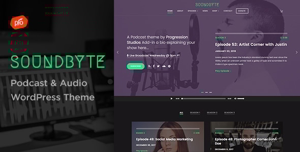 Soundbyte v3.8 - Podcast/Audio WordPress Theme