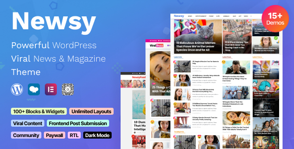 Newsy v2.2.0 - Viral News & Magazine WordPress Theme