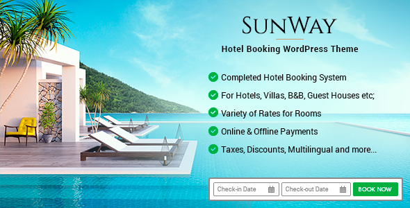 Sunway v3.7 - Hotel Booking WordPress Theme