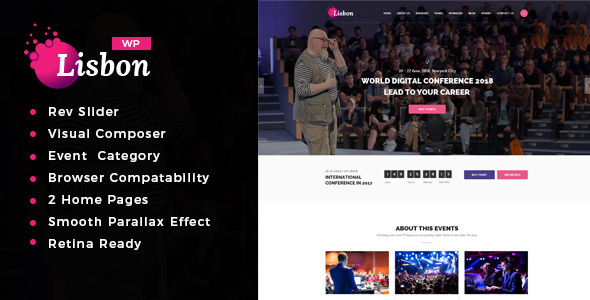 lisbon v1.5 - Event WordPress Theme