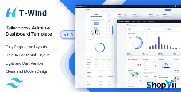 T-Wind - Tailwind CSS Admin Dashboard Template