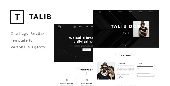 Talib v1.0 - One Page Parallax Template for Personal & Agency