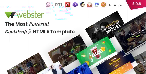 Webster v5.0.0 - Responsive Multi-purpose HTML5 Template