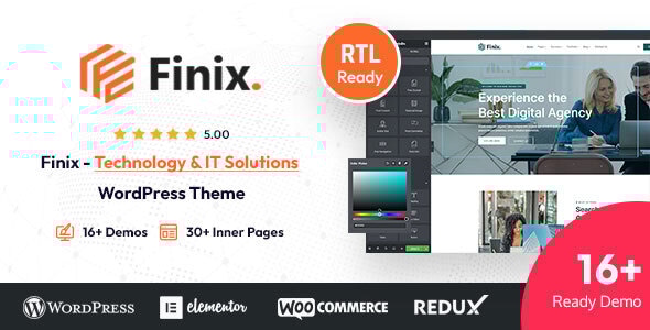 Finix v1.4 - Technology & IT Solutions WordPress Theme