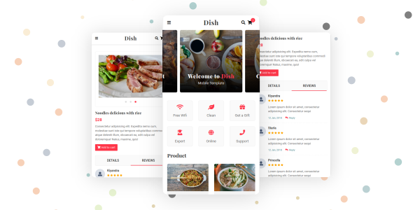 Dish v1.0 - Cafe, Food and Restaurant Mobile Template