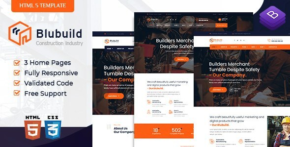 BluBuild v1.0 - Industrial Construction HTML Template