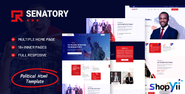 Senatory - Political Election Campaign HTML Template