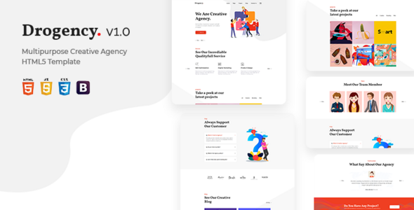Drogency v1.0 - Multipurpose Creative Agency HTML5 Template