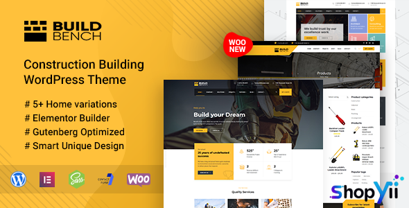 Buildbench v2.1.1 - Construction Building WordPress Theme