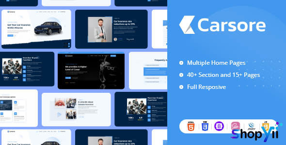 CARSORE – Car Loan Insurance HTML Template
