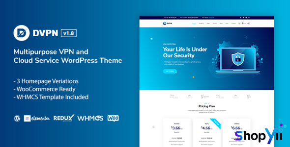 DVPN v1.6 - Multipurpose VPN WordPress Theme
