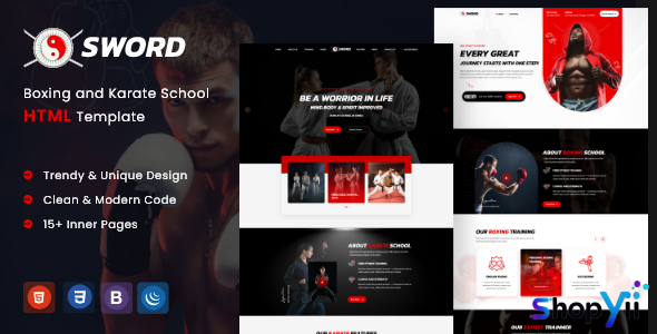 SWORD - Mixed Boxing Martial Arts HTML Template