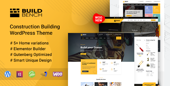 Buildbench v1.7 - Construction Building WordPress Theme