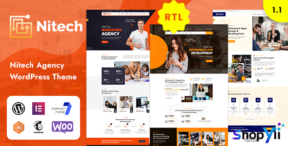 Nitech v1.4 - Agency & Technology Services WordPress Theme