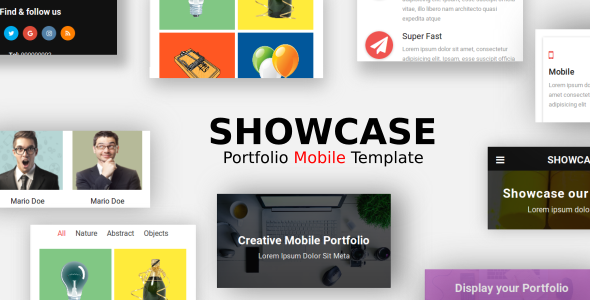 Showcase v1.0 - Portfolio Mobile Template